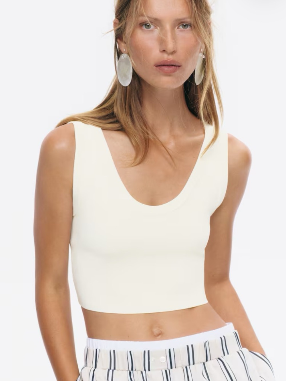 H&M Cropped finely knit tank - size small - NWT
